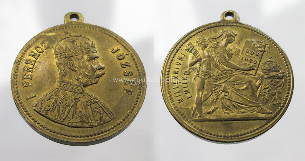 Ferenc József millenniumi emlék 896-1896 medál
